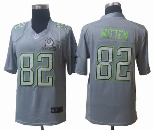2014 Pro Bowl Nike Dallas Cowboys 82# Jason Witten grey Elite jerseys