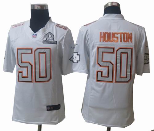 2014 Pro Bowl Nike Kansas City Chiefs 50# Justin Houston White Elite Jerseys