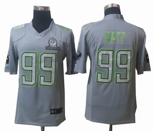 2014 Pro Bowl Nike Texans #99 JJ Watt Grey Elite Jerseys