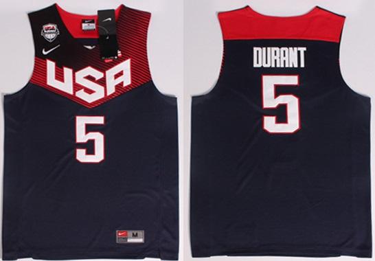 2014 USA Dream Team 5 Kevin Durant Blue Basketball Jerseys