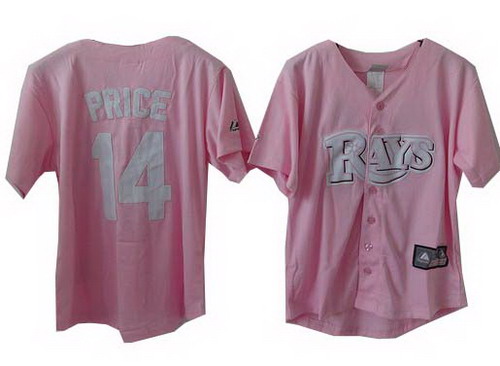 2014 Women Tampa Bay Rays #14 David Price pink jerseys