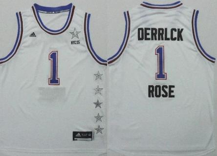 2015 NBA All-Star Eastern Conference Chicago Bulls 1 Derrick Rose White NBA Jersey