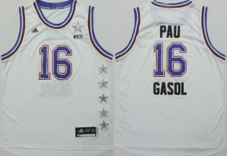 2015 NBA All-Star Eastern Conference Chicago Bulls 16 Pau Gasol White NBA Jersey