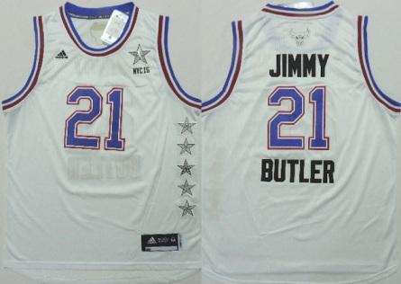 2015 NBA All-Star Eastern Conference Chicago Bulls 21 Jimmy Butler White NBA Jersey