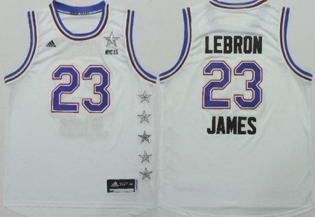 2015 NBA All-Star Eastern Conference Cleveland Cavaliers 23 LeBron James White NBA Jersey