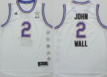 2015 NBA All-Star Eastern Conference Washington Wizards 2 John Wall White NBA Jersey