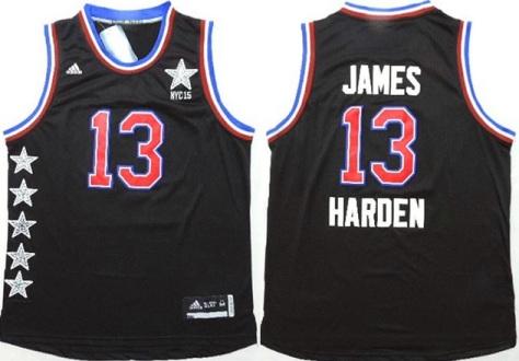 2015 NBA All-Star Western Conference Houston Rockets 13 James Harden Black NBA Jersey