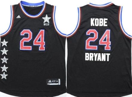 2015 NBA All-Star Western Conference Los Angeles Lakers 24 Kobe Bryant Black NBA Jersey