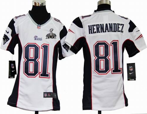 2015 Super Bowl XLIX Jersey 2012 Nike New England patriots #81 Hernandez white game Jerseys
