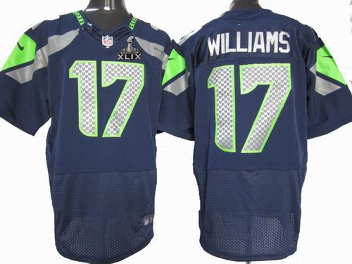 2015 Super Bowl XLIX Jersey 2012 Nike Seattle Seahawks 17# Mike Williams Team Color elite Jersey