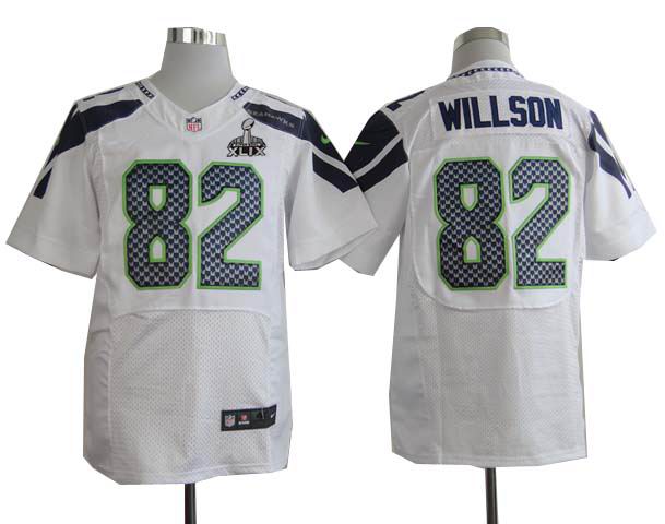 2015 Super Bowl XLIX Jersey 2014 Nike Seattle Seahawks #82 Luke Willson white elite Jersey