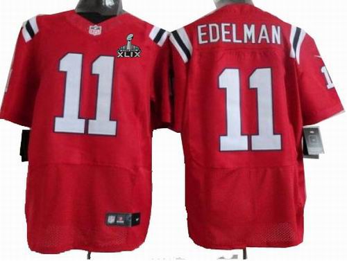 2015 Super Bowl XLIX Jersey Nike New England Patriots 11# Julian Edelman Red Elite Jerseys