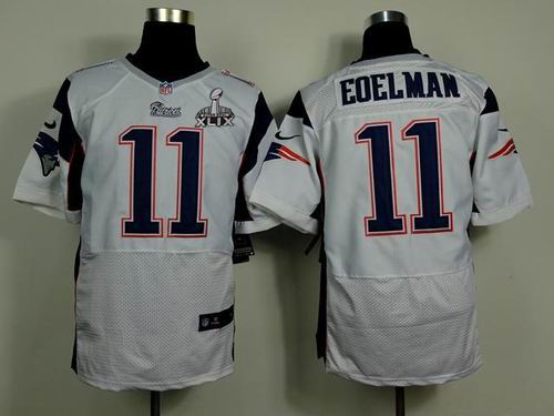 2015 Super Bowl XLIX Jersey Nike New England Patriots 11# Julian Edelman white Elite Jerseys