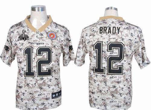 2015 Super Bowl XLIX Jersey Nike New England Patriots 12# Tom Brady Camo US.Mccuu Elite Jerseys