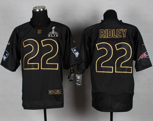 2015 Super Bowl XLIX Jersey Nike New England Patriots 22 Stevan Ridley PRO Gold lettering fashion jerseys