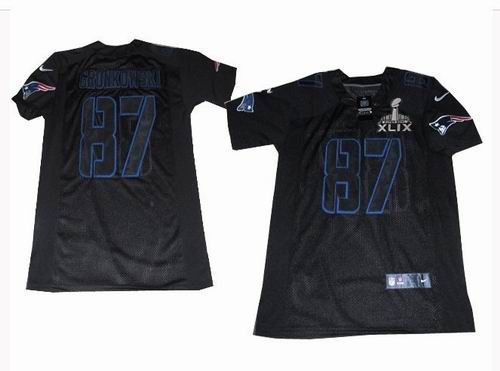 2015 Super Bowl XLIX Jersey Nike New England Patriots Rob Gronkowski 87# black elite jerseys