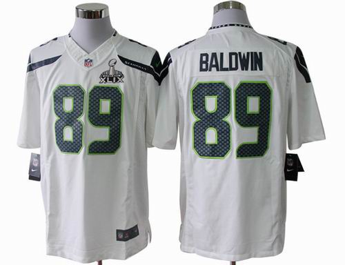 2015 Super Bowl XLIX Jersey Nike Seattle Seahawks #89 Doug Baldwin white limited Jersey