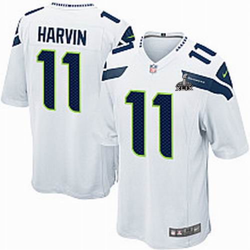 2015 Super Bowl XLIX Jersey Nike Seattle Seahawks 11# Percy Harvin Game White Jersey