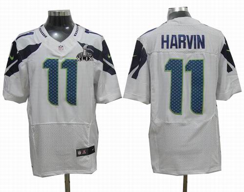 2015 Super Bowl XLIX Jersey Nike Seattle Seahawks 11 Percy Harvin white Elite Jerseys