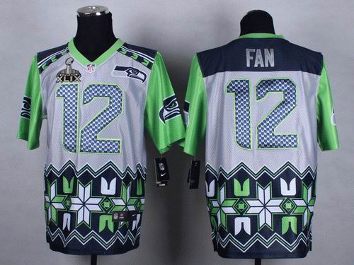 2015 Super Bowl XLIX Jersey Nike Seattle Seahawks 12th Fan Noble Fashion elite jerseys
