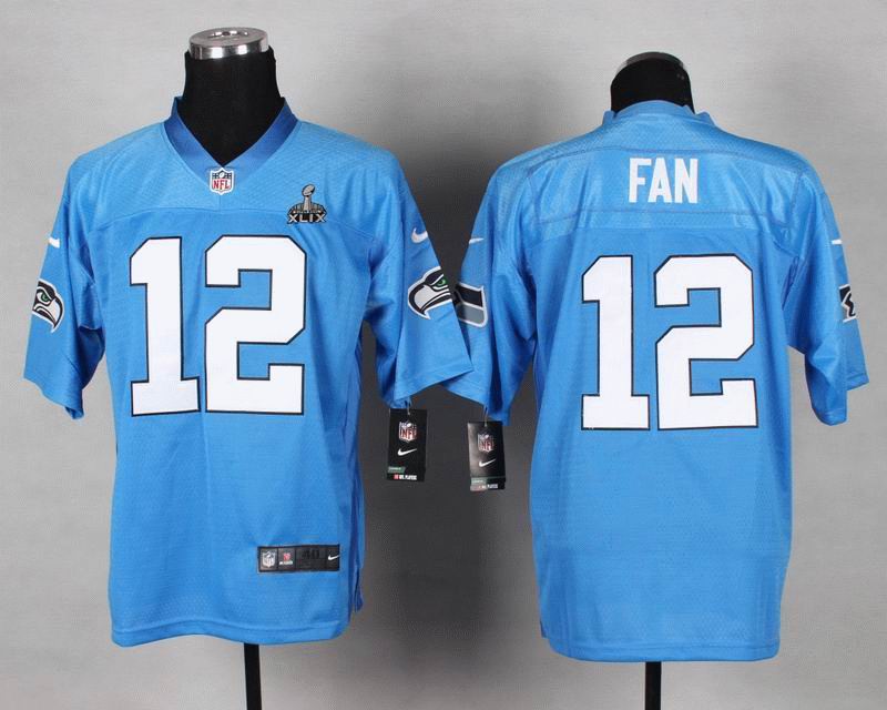 2015 Super Bowl XLIX Jersey Nike Seattle Seahawks 12th Fan blue Elite Jersey
