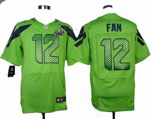 2015 Super Bowl XLIX Jersey Nike Seattle Seahawks 12th Fan green elite jerseys