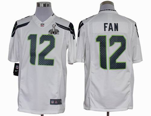 2015 Super Bowl XLIX Jersey Nike Seattle Seahawks 12th Fan limited white Jersey