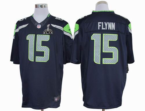2015 Super Bowl XLIX Jersey Nike Seattle Seahawks 15# Matt Flynn limited team color Jersey