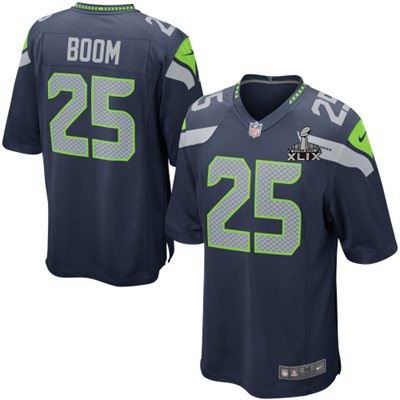 2015 Super Bowl XLIX Jersey Nike Seattle Seahawks 25# Richard Sherman Legion of Boom blue game jerseys