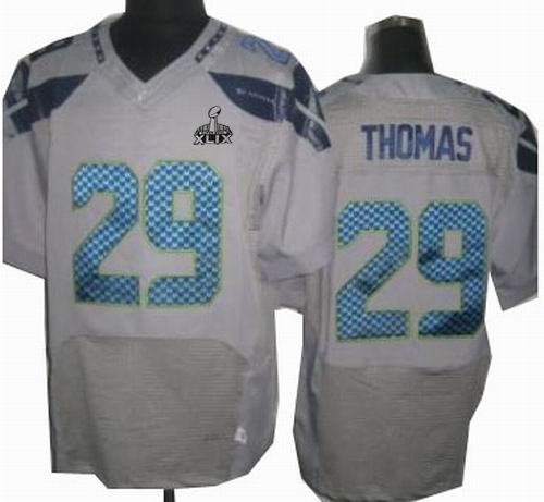 2015 Super Bowl XLIX Jersey Nike Seattle Seahawks 29# Earl Thomas Grey Elite Jerseys