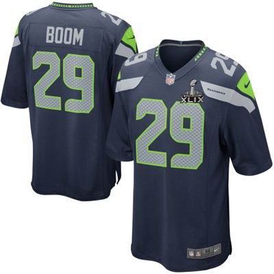 2015 Super Bowl XLIX Jersey Nike Seattle Seahawks 29# Earl Thomas III Legion of Boom blue game jerseys