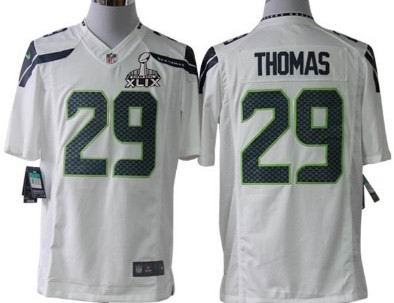 2015 Super Bowl XLIX Jersey Nike Seattle Seahawks 29# Earl Thomas white limited Jersey