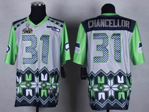 2015 Super Bowl XLIX Jersey Nike Seattle Seahawks 31# Kam Chancellor Noble Fashion elite jerseys