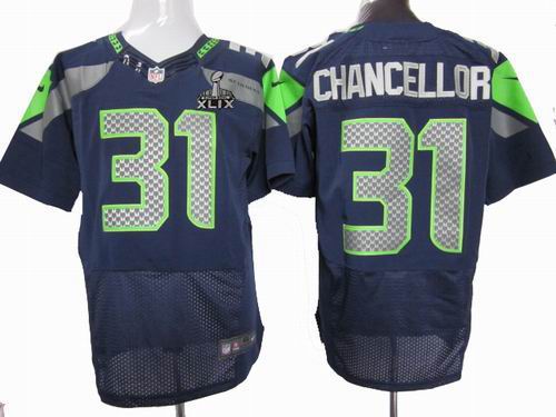2015 Super Bowl XLIX Jersey Nike Seattle Seahawks 31# Kam Chancellor Team Color elite Jersey