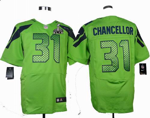 2015 Super Bowl XLIX Jersey Nike Seattle Seahawks 31# Kam Chancellor green elite Jersey