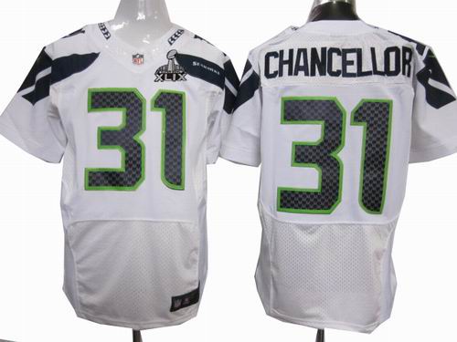 2015 Super Bowl XLIX Jersey Nike Seattle Seahawks 31# Kam Chancellor white elite Jersey