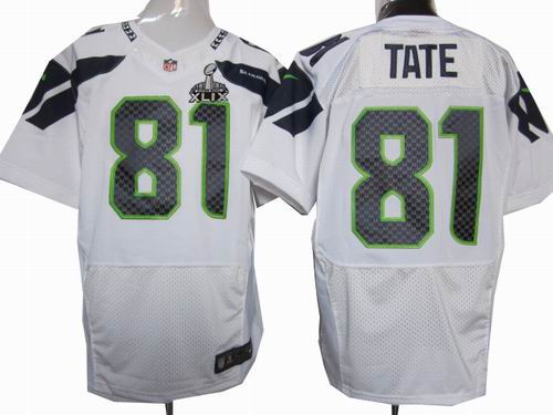 2015 Super Bowl XLIX Jersey Nike Seattle Seahawks 81# Golden Tate white elite Jersey