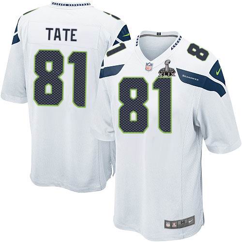 2015 Super Bowl XLIX Jersey Nike Seattle Seahawks 81# Golden Tate white limited Jersey