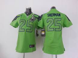 2015 Super Bowl XLIX Jersey Women Nike Seattle Seahawks #25 Richard Sherman green game jersey