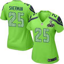 2015 Super Bowl XLIX Jersey Women Nike Seattle Seahawks #25 Richard Sherman green limited jersey
