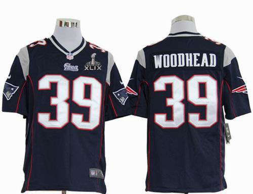 2015 Super Bowl XLIX Jersey Youth 2012 nike New England Patriots 39# Danny Woodhead blue game Jersey
