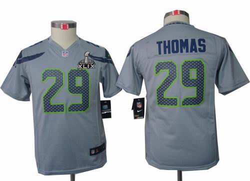 2015 Super Bowl XLIX Jersey Youth Nike Seattle Seahawks 29# Earl Thomas grey limited Jersey