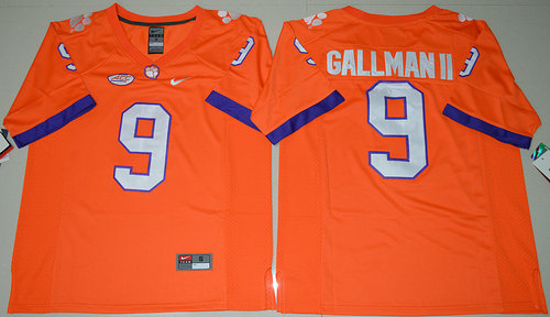 2016 Clemson Tigers Wayne Gallman II 9 College Football Limited Jersey - Orange