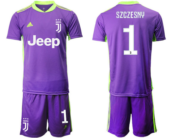2020-21 Juventus 1 SZCZESNY Purple Goalkeeper Soccer Jersey