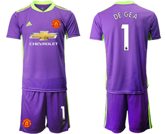 2020-21 Manchester United 1 DE GEA Purple Goalkeeper Soccer Jersey