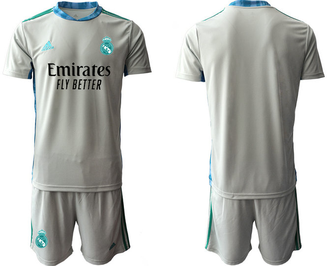 2020-21 Real Madrid Gray Goalkeeper Soccer Jersey