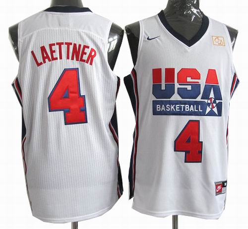 4# Christian Laettner USA Basketball throwback Jersey