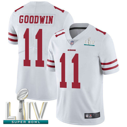 49ers #11 Marquise Goodwin White Super Bowl LIV Bound Youth Stitched Football Vapor Untouchable Limited Jersey