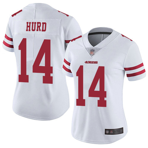 49ers #14 Jalen Hurd White Women's Stitched Football Vapor Untouchable Limited Jersey