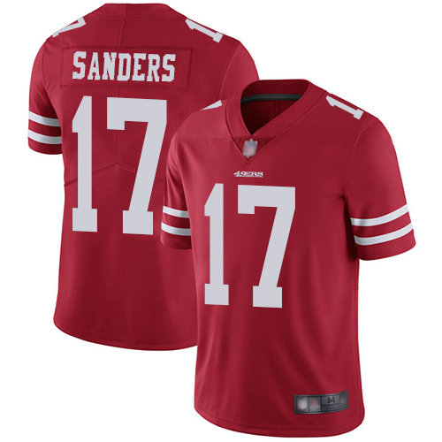 49ers #17 Emmanuel Sanders Red Team Color Youth Stitched Football Vapor Untouchable Limited Jersey